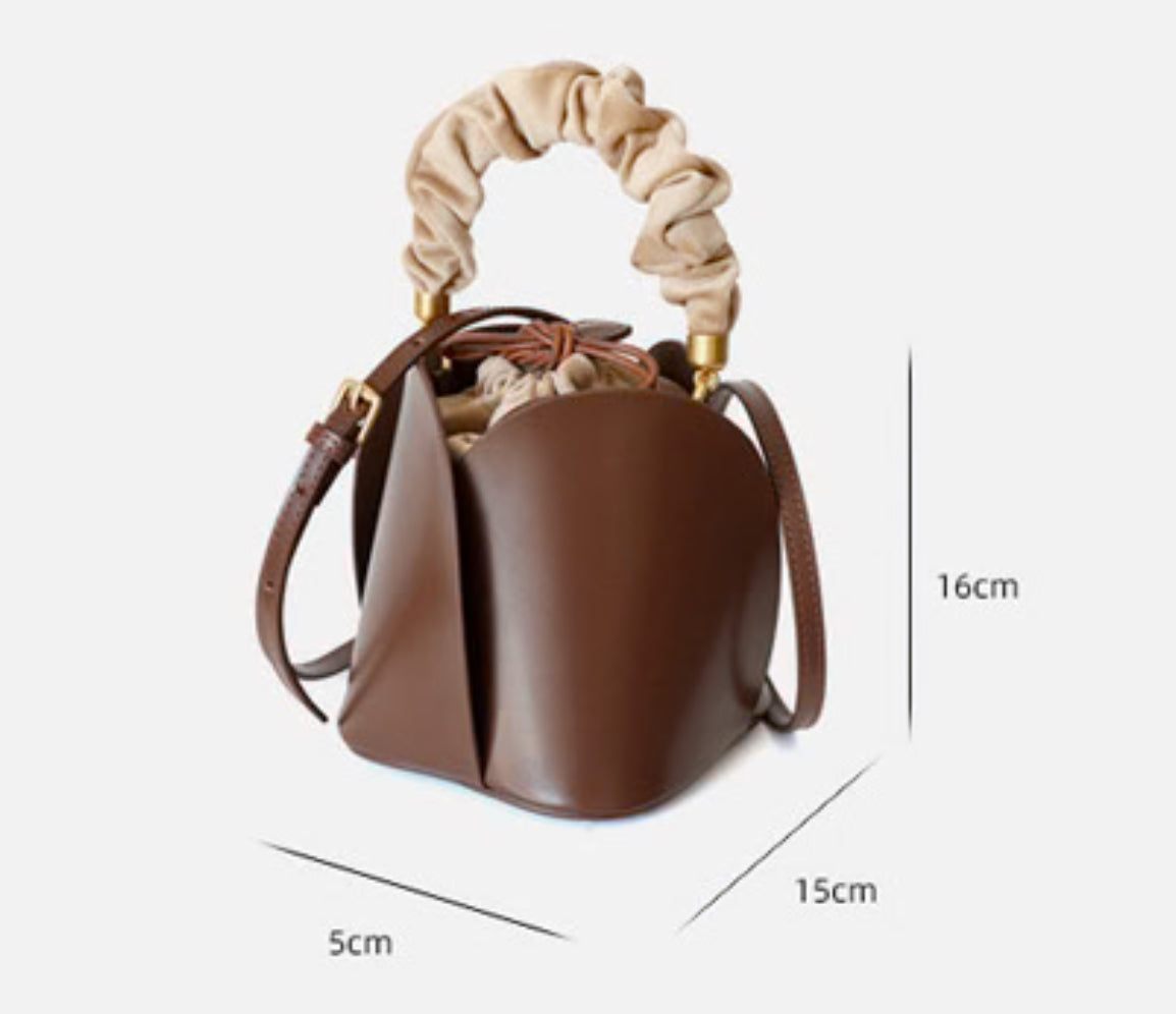 Anne | Bucket Bag de Couro - Floral