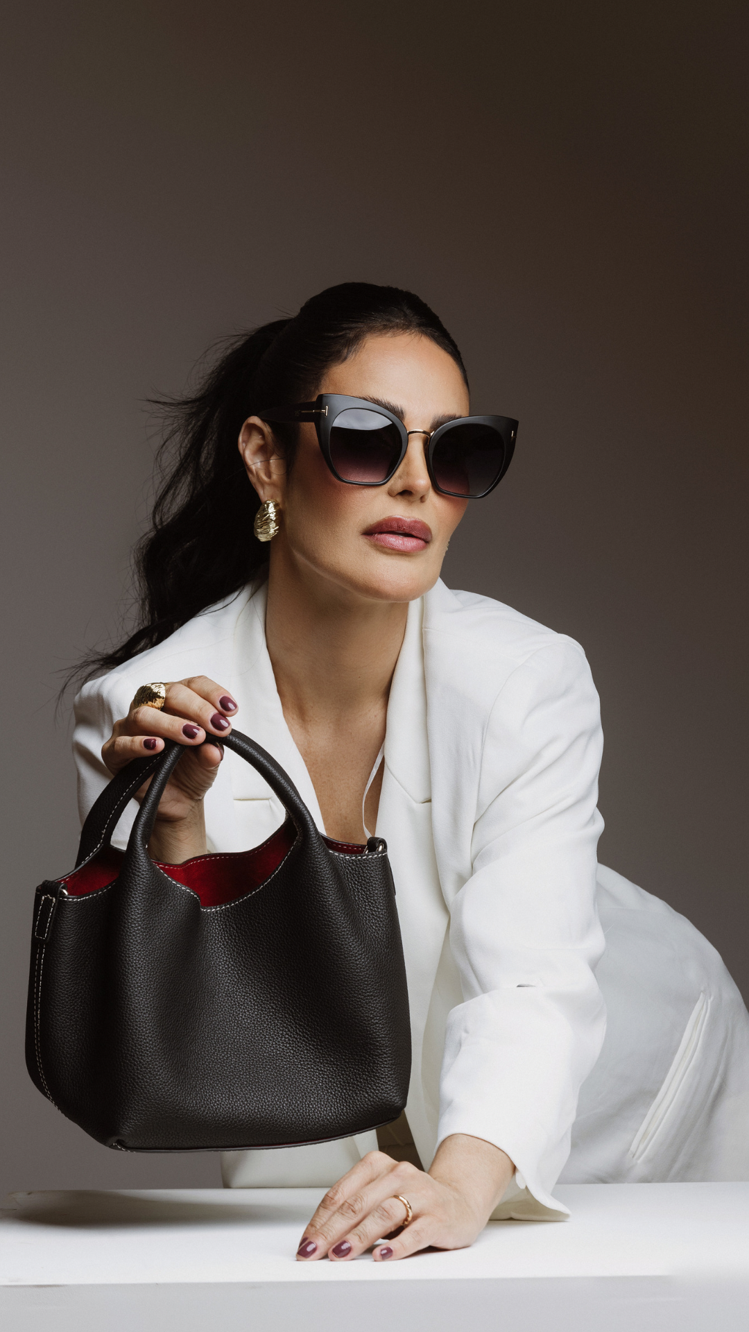 Telma |Bucket Bag de Couro legítimo