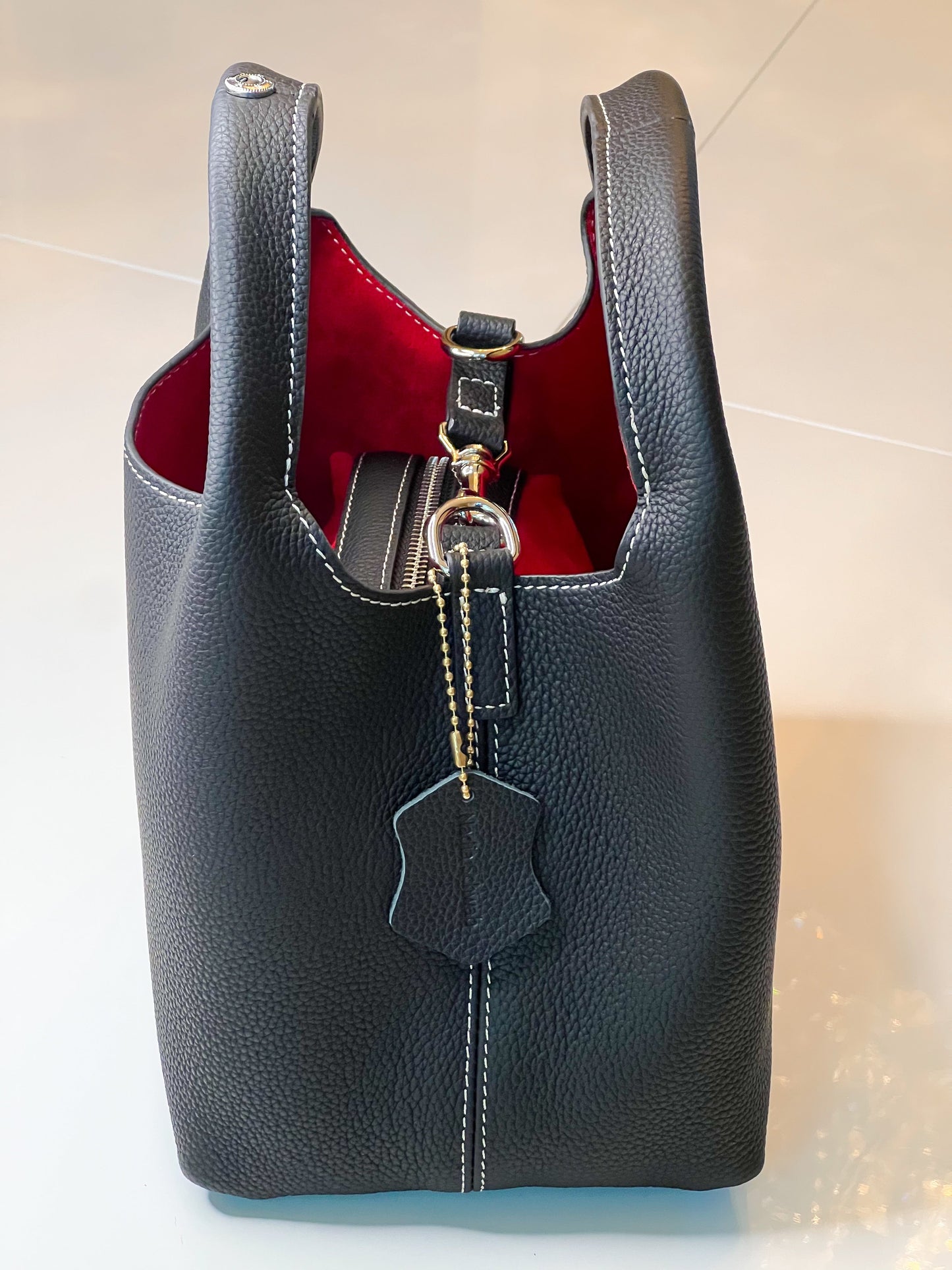 Telma |Bucket Bag de Couro legítimo