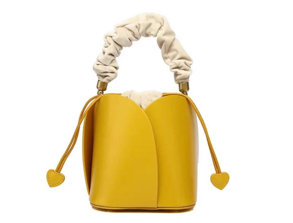 Anne |  Bucket Bag de Couro - Floral