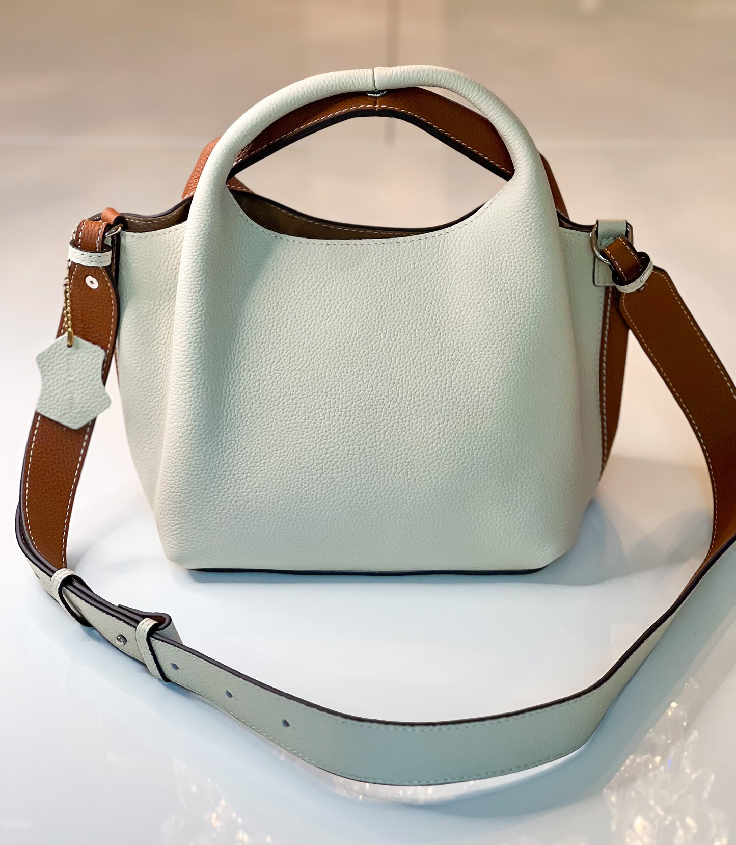 Telma |Bucket Bag de Couro legítimo