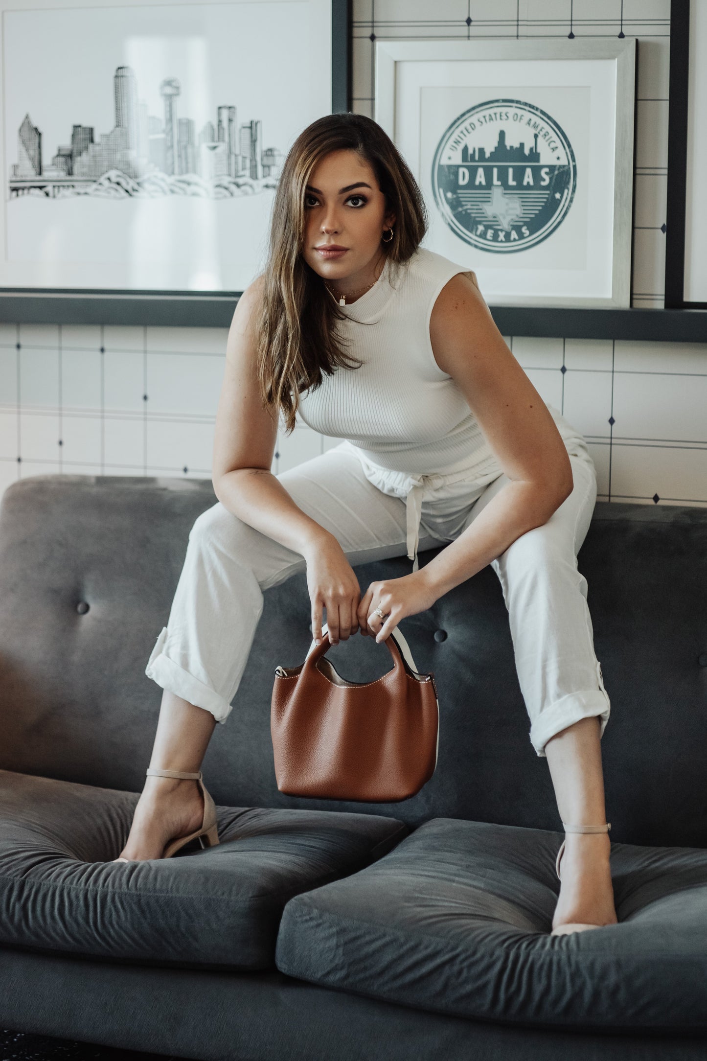 Telma |Bucket Bag de Couro legítimo
