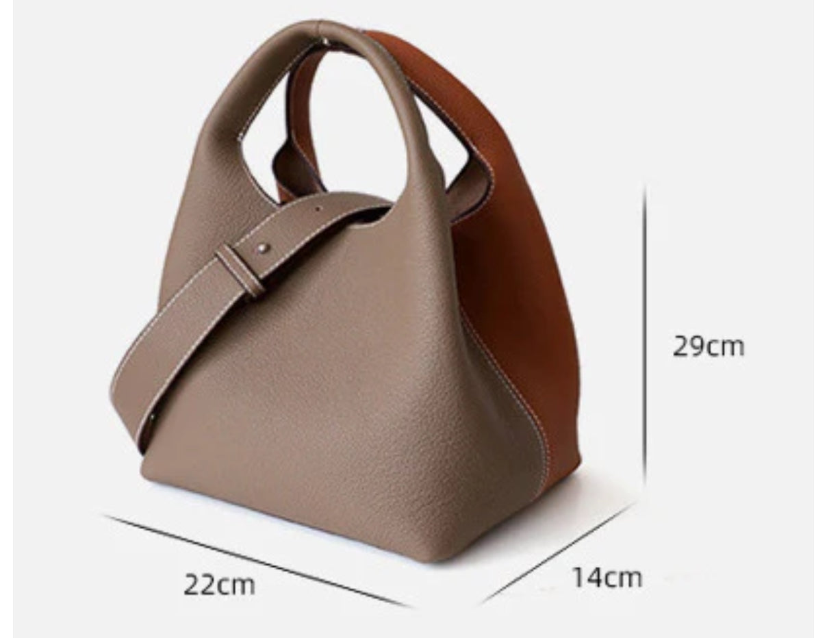 Telma |Bucket Bag de Couro legítimo