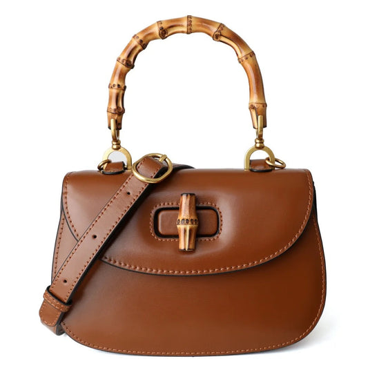 Mia / Bolsa de couro genuínio com Bambu/