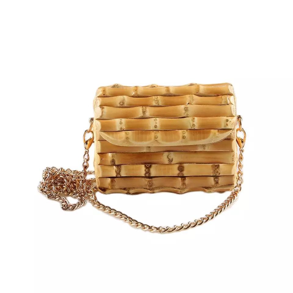 Mini Cross Body Bamboo Bag | Natural