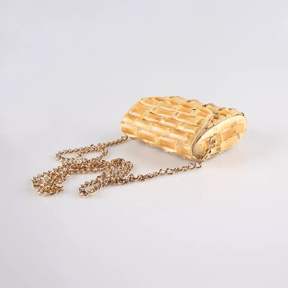 Mini Cross Body Bamboo Bag | Natural