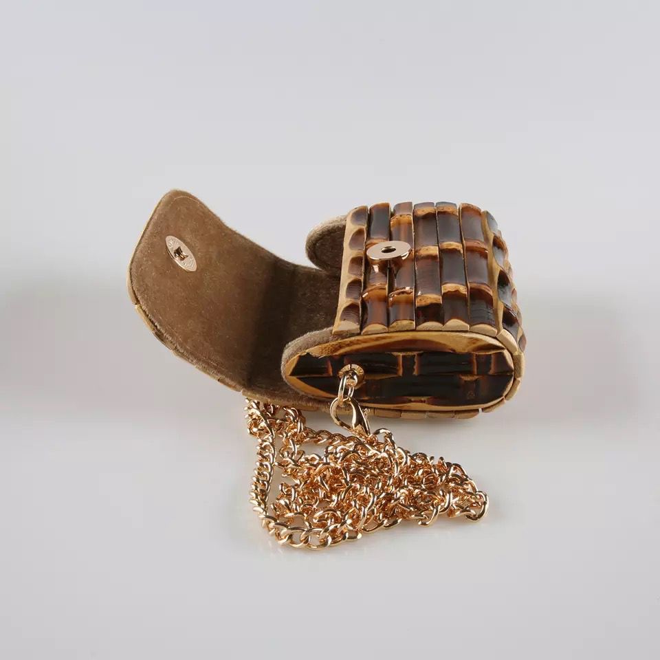 Mini Cross Body Bamboo Bag | Natural