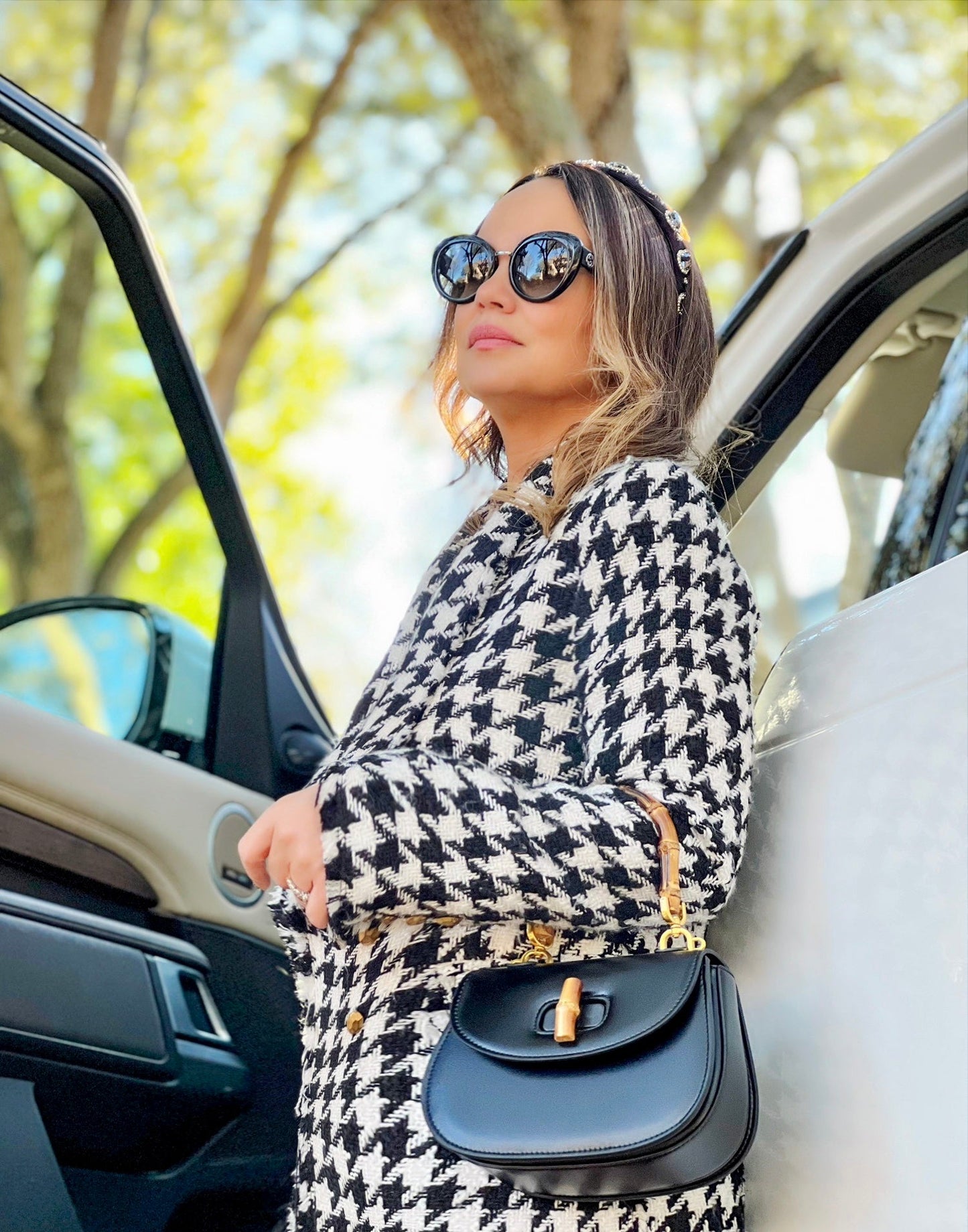 Mia / Bolsa de couro genuínio com Bambu/