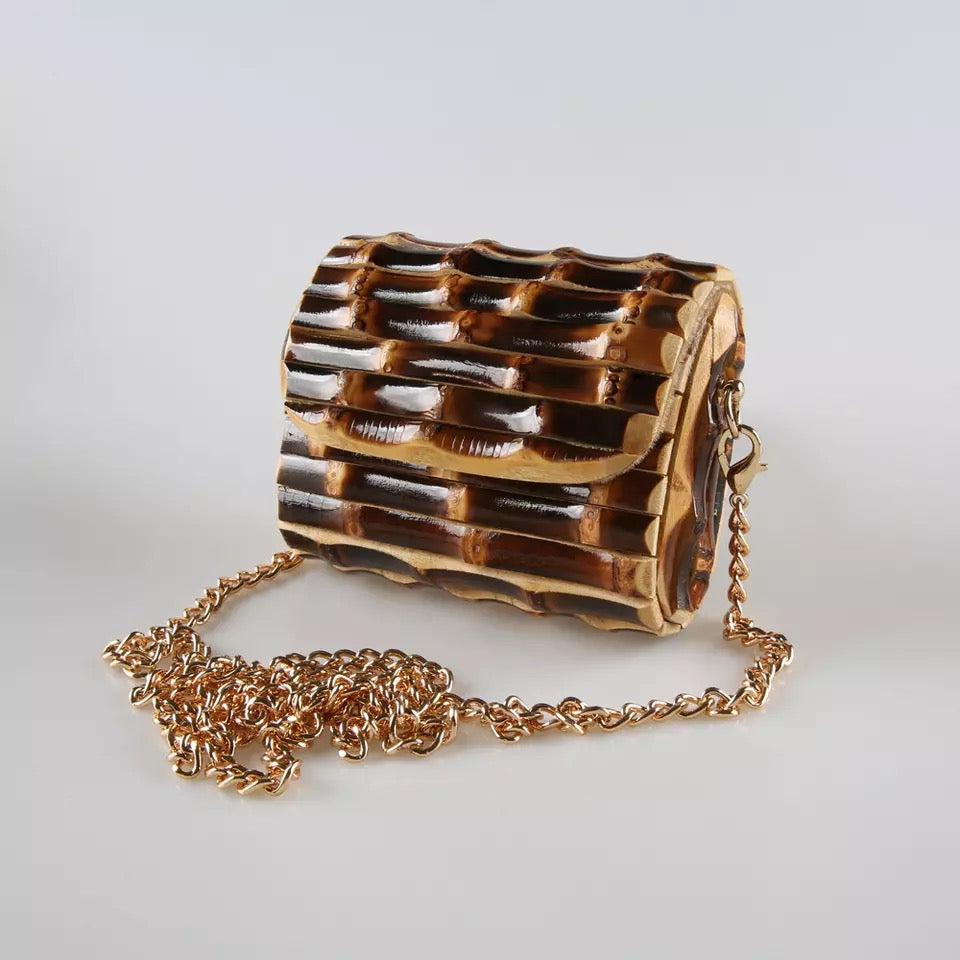 Mini Cross Body Bamboo Bag | Natural